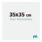 Your Decoration - Cadre photo 35x35 cm - Blanc Brillant - Cadre Photo en Plastique Avec Verre acrylique - Anti-Reflet - Cadre 35x35 - Evry