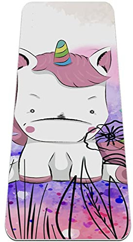Einhorn-Yoga-Matte, dicke Trainingsmatte, rutschfest, für Pilates, Fitness-Studios, für Frauen, 182,9 x 61 cm