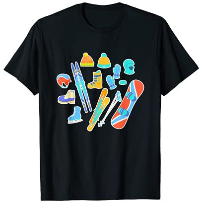 Ski I Matériel de ski I Moniteur de ski Vacances d'hiver T-Shirt