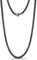Cadoline Schwarze 316L-Edelstahl-Herrenschmuck-Weizenkette, geflochtenes Seil, 6 mm, 45,7 cm lange Halskette