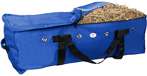 Majestic Ally 1200 D Nylon Fabric Large 44” x 20” x 16” and Extra Large 53x 24 20 Heavy-Duty Hay Bale Storage Bag (Red) (Extra Large, Royal Blue)