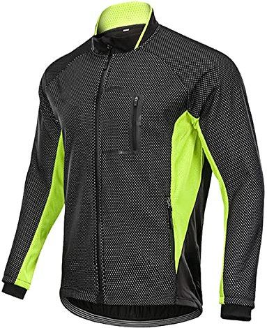 HOMTOL Herren Radjacke Softshell Jacke Winter Thermal Atmungsaktiv Wasserdicht Winddicht Funktionsjacke Fahrradjacke Regenjacke Fahrradbekleidung für Radsport Laufen Training Wandern