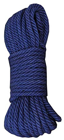 ZEALMAX Corde de jute colorée, 4 mm (49 pieds) - Cordes de chanvre pour loisirs créatifs, maison, jardinage, décoration de fête, regroupement, emballage, bleu