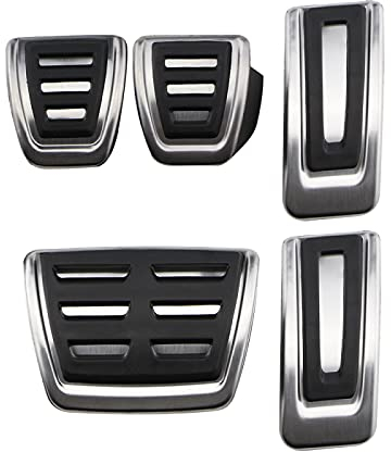 LUPCIO Auto Pedale Set Für VW Golf 7 7,5 8 Passat B8 Tiguan Allspace Jetta MK7 MK8 T-ROC T-Cross Arteon Touran Auto Pedal Abdeckung