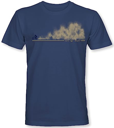 Mountainbike T-Shirt Herren : MTB Eat My Dust - Sport Tshirts Herren - Fahrrad Rennrad Shirt (L)