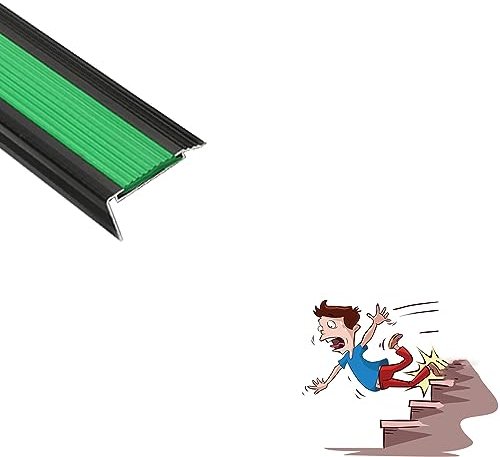 L-förmiger Rutschfester Streifen, Aluminium Rutschfester Treppenkantenstreifen, Rutschfest Stufenmatten, Doppelt Rutschfest, Nicht Leicht Zu Rosten, Geeignet für Hotels, Krankenhäuser ( Color : A , Si