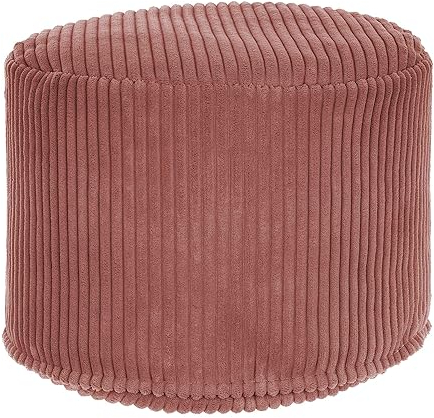DreamRoots Pouf Hocker - Hocker Rund Cord 50x50x35 cm - Couch Hocker Wohnzimmer - Sitzpouf Rund - Fußhocker Für Sessel - Sitzhocker Rund - Hocker Couch - Hocker Sofa