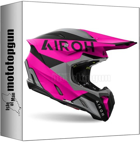airoh casco moto cross tw3k54 twist 3 king rosa matto tg. m mototopgun
