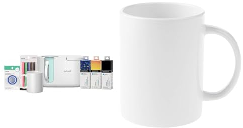 Cricut Mug Press, Kit de démarrage & Mugs vierges | Blanc | 425 ml (425,2 g) | 6 x tasses à sublimation Infusible Ink | pour une utilisation avec mug Press Infusible Ink, 2008944