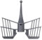 Hsthe Sea Butterfly Whisk for Thermomix TM5 TM6 TM31, Black Butterfly Mixing Blade Food Processor Replacement Kitchen Aid Mixer Accessory Parts Stirrer Bat Parts, Grey, 14.5x14x2.5 CM