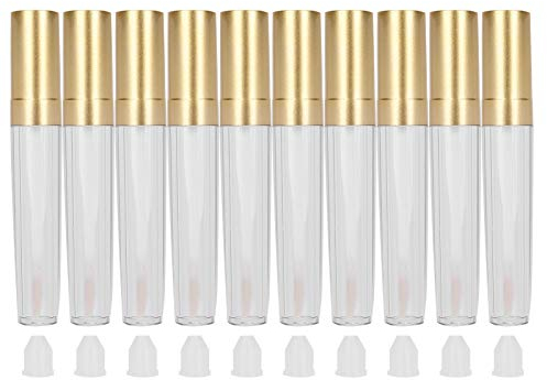 Verdant Touch Liquid Lipstick Storage Bottle Lip Gloss Tubes Container, Refillable Empty Lipstick Bottle, Cosmetic Liquid Storage, 10 Pack, Clear, 5 ml, DIY Lip Gloss Applicator
