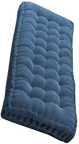 Sitzkissen Bank Outdoor, Bankauflagen mit Bezug, Bankkissen Waschbare, Rutschfestes Sitzpolster Outdoor, Sitzauflage Bank Viele Farben und Größen Zur Auswahl(Color:Dark Blue,Size:110x55cm)