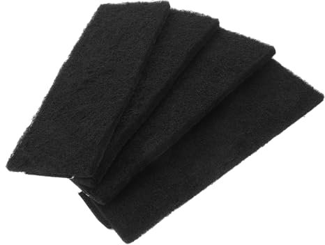 KICHOUSE Ceiling Fan Filters Activated Carbon 4 Pack Ceiling Fan Filter Pads Self-Adhesive Fan Filter Easy to Install