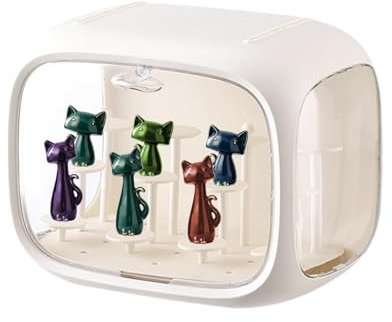 Quzente Actionfiguren-Vitrine,Vitrine für Sammlerstücke | Vitrine mit Tür,Staubdichte, transparente Aufbewahrungsbox für die Sammlungsvitrine