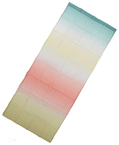 TYCIONG Gaze-Vorhänge, 1 x 2,7 m, mit Farbverlaufsfenster, Moderne Tüllvorhänge, Schlafzimmer, Spielzimmer (kompletter Trolleydraht, Gelb unten)