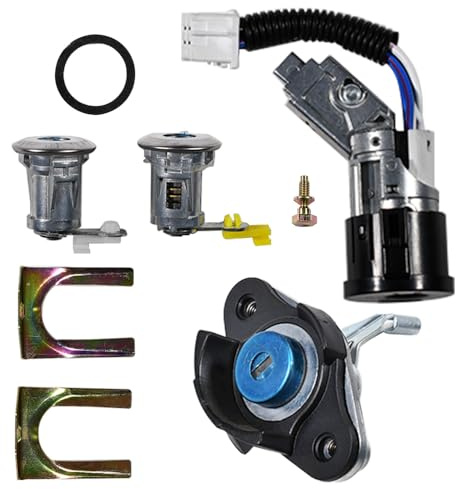CANJPTON Ensemble de clés de serrure de contact et de serrure de porte Compatible avec Citroën C1, Peugeot 107, Toyota Aygo N0501412 9170.Y8