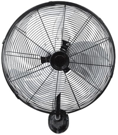 Ventilador de pared 60W, negro/plata, 40 cm, 3 velocidades, orientable y oscilante, ideal para refrescar espacios interiores.