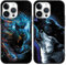 2 Stück Handyhülle für Apple iPhone 13/iPhone 14 Hülle 6.1'', Anime Art Manga Anime Tiger und Wolf künstlerische Ästhetik mit Motiv Designs Case Schutzhülle Stoßfest TPU Weich Ultra Dünn Cover -05