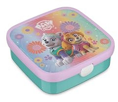 Mepal - Bento Brotdose Groß Campus - Bento Lunchbox für Kinder - Inklusive 2 auslaufsicheren Bento Fächern & Gabel - Bento-Fach ist mikrowellengeeignet - 2x 200 + 1250 ml - Paw Patrol Girls