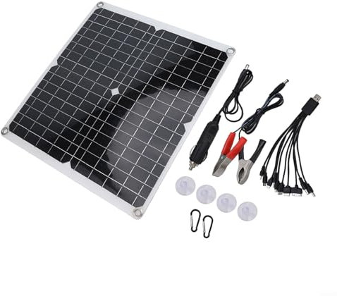 UUU0250116 - Panel solar de 50 W, cargador de goteo para mantenimiento de batería de 12 V en barcos, caravanas, coches y motocicletas