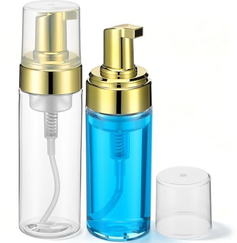 NOLITOY Lot De 2 Flacons Rechargeables Transparents en Plastique Flacon Vide De Voyage Flacon Cosmétique avec Pompe Rangement pour Maquillage Et Produits Cosmétiques 17.00 X 4.60 X 4.60 cm