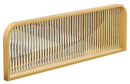 Raumteiler für Privatsphäre, dekorative Trennwände aus Glas, mit erhöhten Streifen, für Restaurants, Hotpot (Gold-A, 30 x 130 cm)