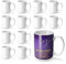 Joyclub Juego de 12 tazas de sublimación en blanco de 15 onzas, tazas de cerámica blanca a granel con asa, tazas para sublimar para café, té, leche, sopa, regalos de bricolaje