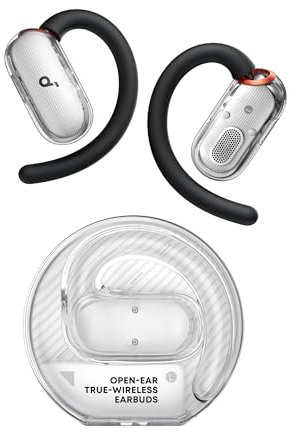 Soundcore V40i Cuffie Bluetooth Open Ear, Suono Cristallino, Custodia senza Coperchio, 4 Posizioni Regolabili per Ogni Orecchio, Bassi Più Ricchi, IP55, 21H Autonomia, Chiamate Potenziate AI