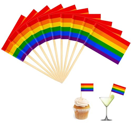 Flagge Zahnstocher,Länderdeko Abend Flaggen,Cocktail-Stäbchen,Cupcake Topper,Cocktailspieße,Obstspieße,Bunte Kraftpapier,Verschiedene Lebensmittel Toothpick Flags für Party,Fest (Bunt)