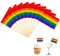 Flagge Zahnstocher,Länderdeko Abend Flaggen,Cocktail-Stäbchen,Cupcake Topper,Cocktailspieße,Obstspieße,Bunte Kraftpapier,Verschiedene Lebensmittel Toothpick Flags für Party,Fest (Bunt)