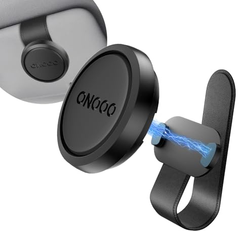 ALAFLY Magnetische Auto-Sonnenblenden Halterung Metall für OOONO CO-Driver NO2, Integrierte Magnet & Rutschfester Lederclip, Einfach zu Montieren für alle Auto-Sonnenblenden