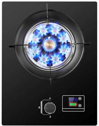 Single Burner Gas Stove,5.2kW Portable Indoor Cooktop,LPG/NG Hob with Timer and Flameout Protection,for Caravan and Camping(LPG)