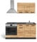 Vicco Cucina completa R-Line, Quercia dorata/antracite, 160 cm con colonna forno senza piano di lavoro
