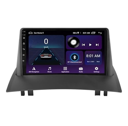Autoradio Android Car Radio Stereo 9 Pulgadas Pantalla Táctil para Renault Megane 2 2002-2009 Hotspot para 4 Core 2G+32G