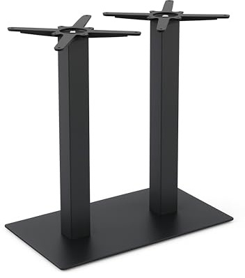 Oviala Tischbein, doppelt, Metall, 72 cm, Schwarz