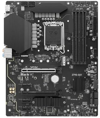 for Z790-S01 Motherboard Unterstützung I9-14900KF I7-13700 I5-12400F 13600 I3-12100 CPU DDR5 6600MHz LGA 1700 NVME M.2 PCIe 4,0 for MSI, Replacement Part