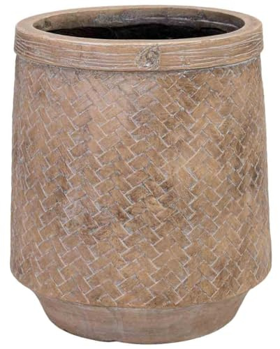 Macetero de Fibra de Vidrio marrón 27x27x32cm
