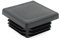 25mm SQUARE RIBBED BLACK PLASTIC INSERTS END CAPS STOPPERS FOR TUBULAR FURNITURE LEGS OR FEET BY LIFESWONDERFUL® (10)