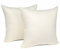 WOLTU 2er Set Kissenbezug 30x30 cm Creme 100% Baumwolle, Nur Kissenbezug - Kissenbezüge Kopfkissenbezug mit Reissverschluss, Weicher Sofakissenbezug, Doppelpack Dekokissenbezug