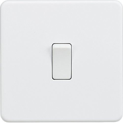 Knightsbridge SF2000MW Screwless Light Switch, 230 V, Matt White