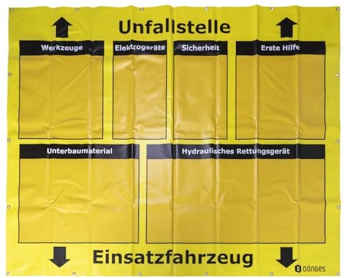 Dönges Bereitstellungsplane professional, 250 x 200 cm (Einsatzplane Materialablage Ablageplane TH-Plane Idiotenplane TH-VU Textilplane) Farbe: gelb/Material: LKW-Plane, 800 g/m²