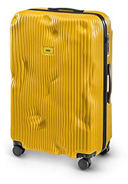Carsh Baggage - Trolley Stripe Line - Großes Gepäck - 4 Räder - 100 Liter (Yellow)