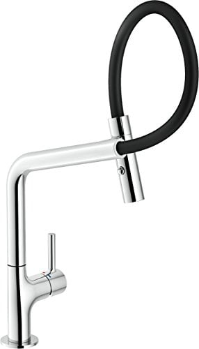 Nobili Armaturen Lamp MP119400CR Einhebelmischer für die Küche, mit Hülle und schwenkbarer Handbrause Chrom