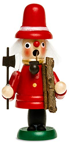 Sikora RM-G Mini Räuchermännchen aus Holz, Größe:Höhe ca. 12 cm, Farbe/Modell:G5 Holzfäller rot