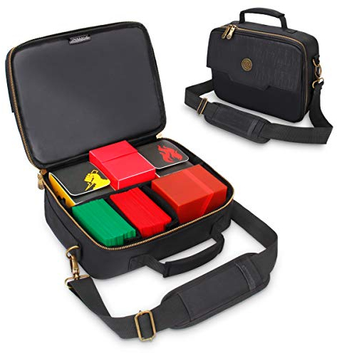ENHANCE Deck Box Aufbewahrungskoffer für die Reise - Kartentragetasche Tasche - Kompatibel mit Magic MTG Karten, Dragon Ball Super Karten, Pokémon - Pencil Loops, Tasche für Würfel, Tokens