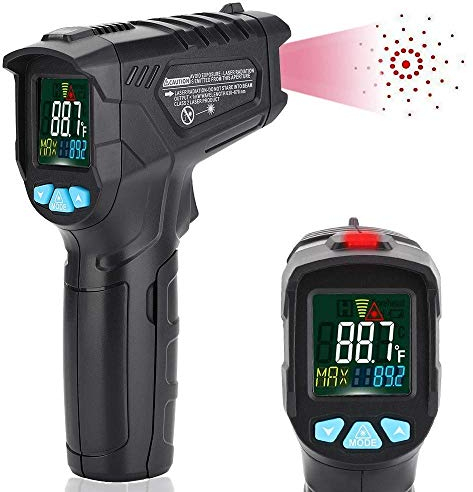 Infrarot Thermometer, IR Pyrometer -50 bis +550 (-58 bis +1022) mit Alarmfunktion IR Laser Digital Thermometer Berührungslos Temperaturmessgerät Temperaturmesser