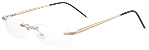 Edison & King Randlose Lesebrille Clarity – EIN Schmuckstück mit Premiumgläsern inkl, Blaufilter