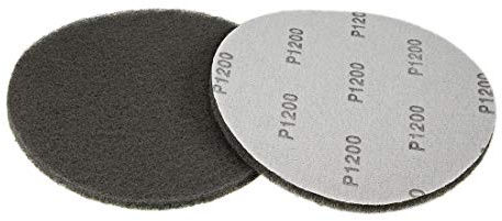sourcing map 2pcs Drill Power Brush Tile Scrubber Scouring Pads 7 Inch Hoop and Loop 1200-Grits Surface Conditioning Disc for Household Cleaning