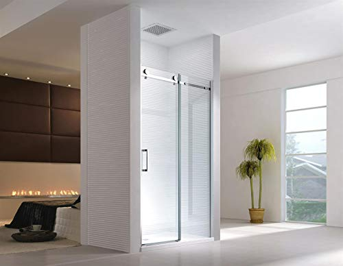 Glaszentrum Hagen - 8 mm | 195cm Höhe | Nischen- | Schiebetür | Duschtür | Nischentür | Duschwand | Dusche | Nischendusche | Schiebesysteme | ESG-Klarglas (105x195cm)