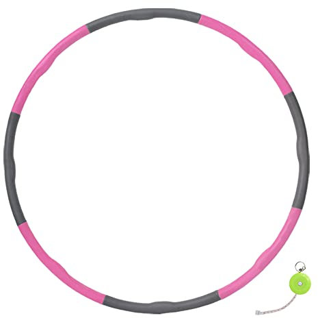 ATIVAFIT Gymnastik Reifen mit Schaumstoff Beschwerter Reifen mit Einstallbarer Bereit 6 Abschnitten Sport Exercise Reifen Fitnessreifen für Training und Abnehmen